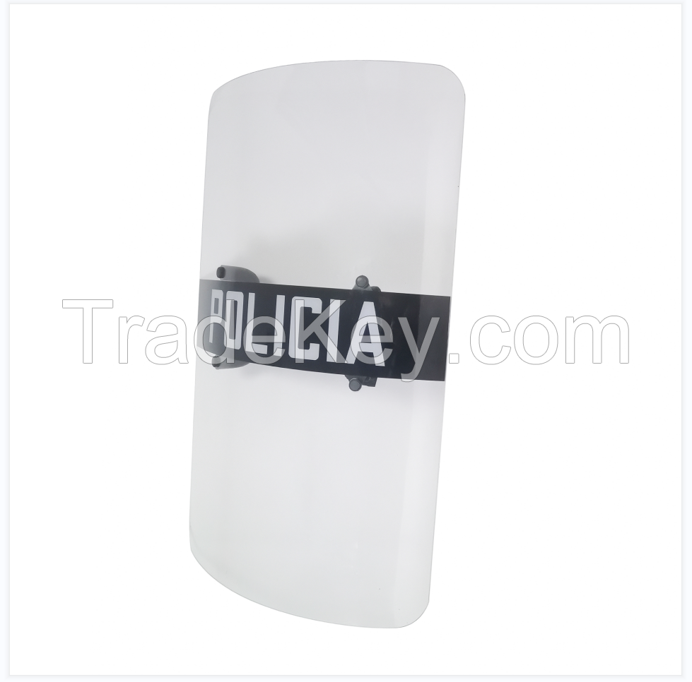 Brazilian Style PC Transparent Rectangle Anti Riot Shield For Military
