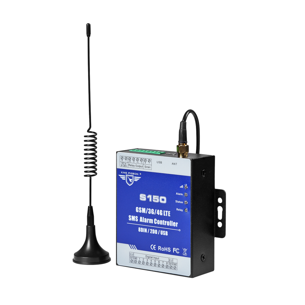GSM Cellular SMS Controller S150 with 8DI 2Relay Outputs