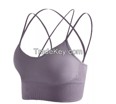 Large Size Cross Beautiful Back Yoga Sports Bra shockproof Breathable Fitness Sports Vest Women