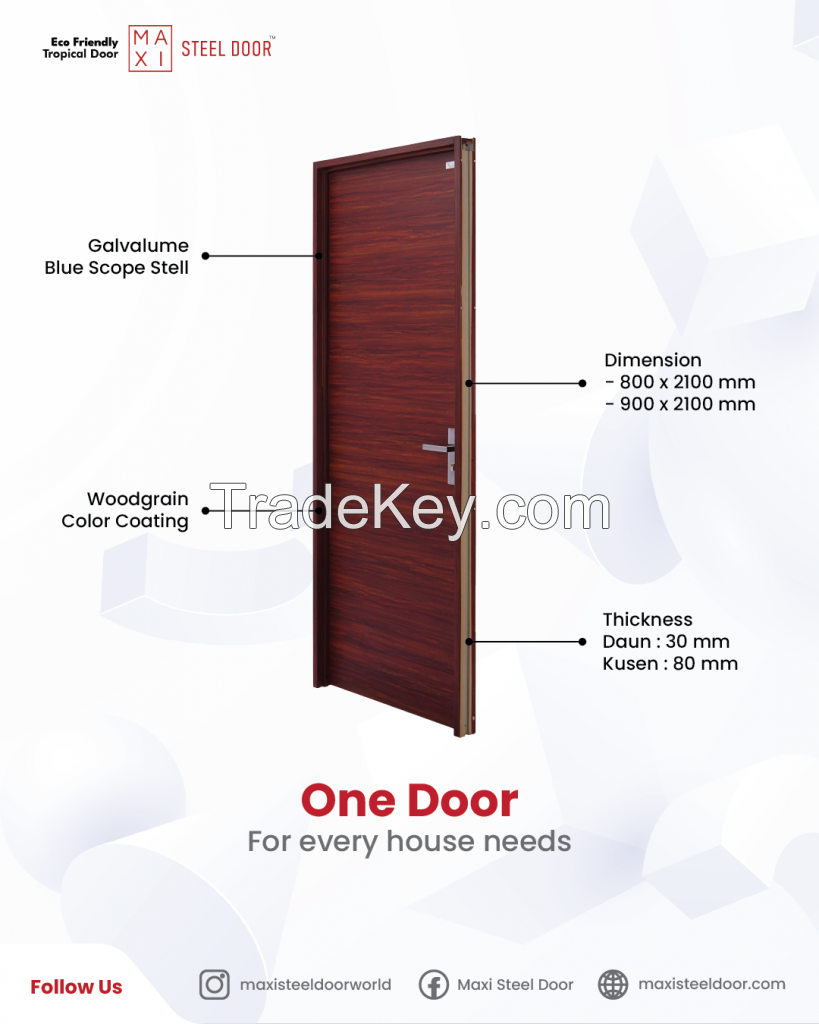 Maxi Steel Door Woodgrain Door