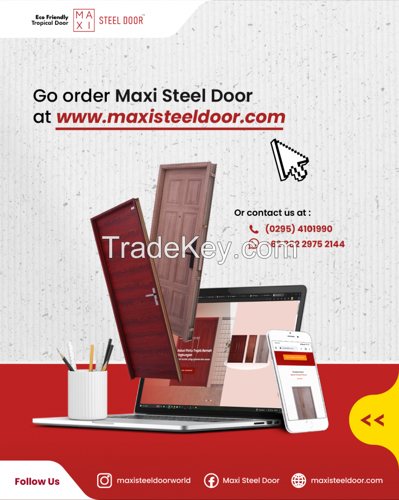 Experience Unmatched Security and Elegance with Maxi Steel Door - Indonesia's Top Galvalume Choice!
