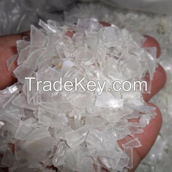 Hot Washed 100% Clear PET Bottle Scrap/PET Flakes White/Recycled PET