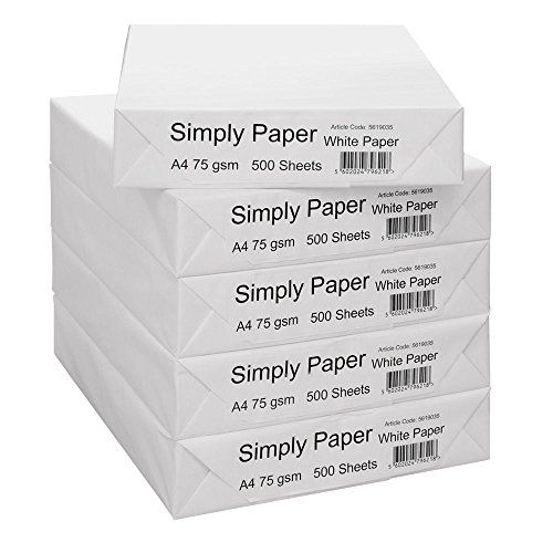 Simply Paper A4 75gsm Multipurpose Paper: 1 box=5 Reams:2500 sheets: Wholesale Offer