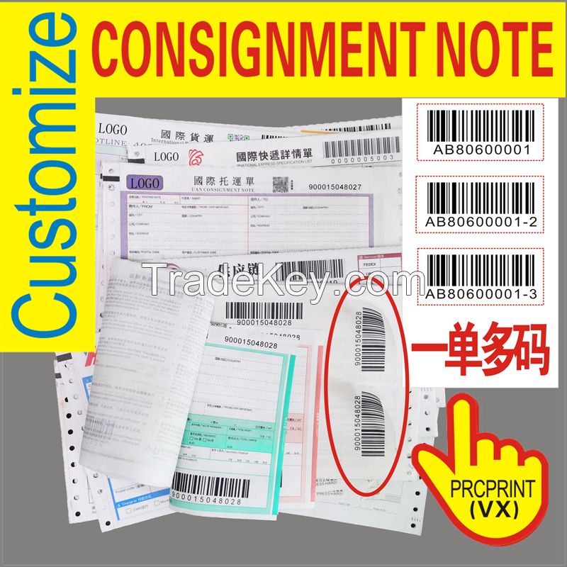 Custom Printed Logistics Record Printing Paper Waybill Bill Receipt Book Printing