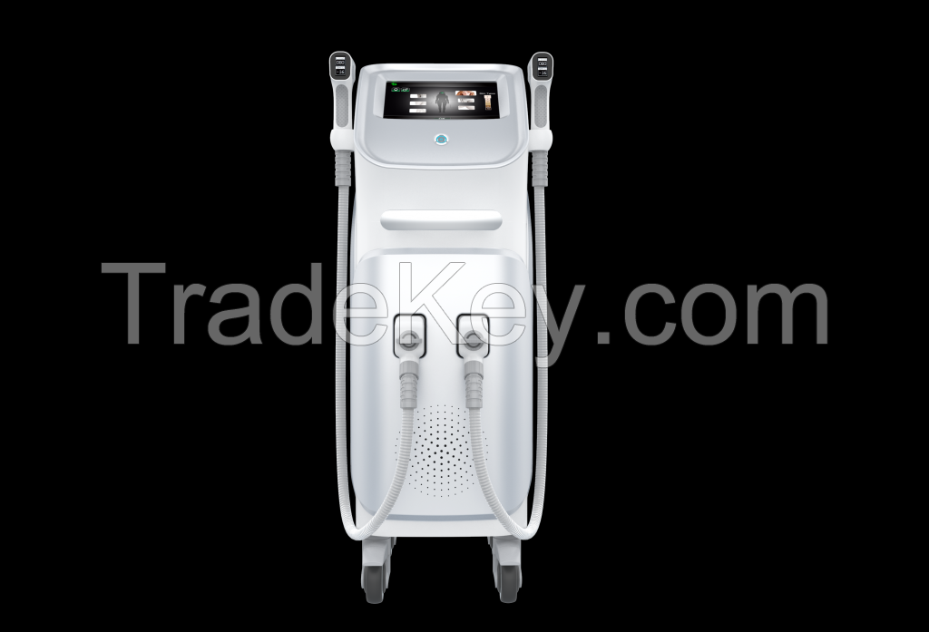 2022 New Dual-Handle 755Nm+808Nm+940Nm+1064Nm Laser Hair Removal Machine With High Power 2000W+1200W Skin Care Machine