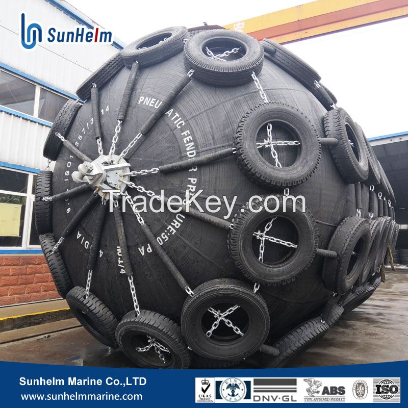 Largest 4.5 M Diameter Yokohama Pneumatic Rubber Fender for sale