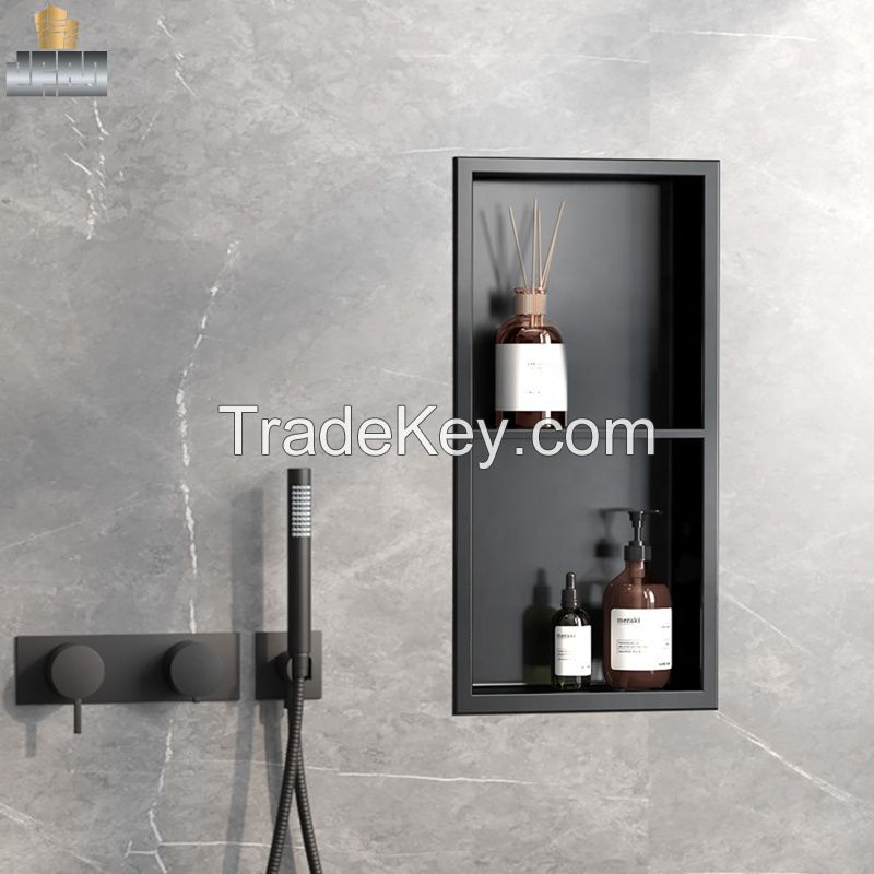 Selling Building Decoration Materials Black Stainless Steel Shower Niche