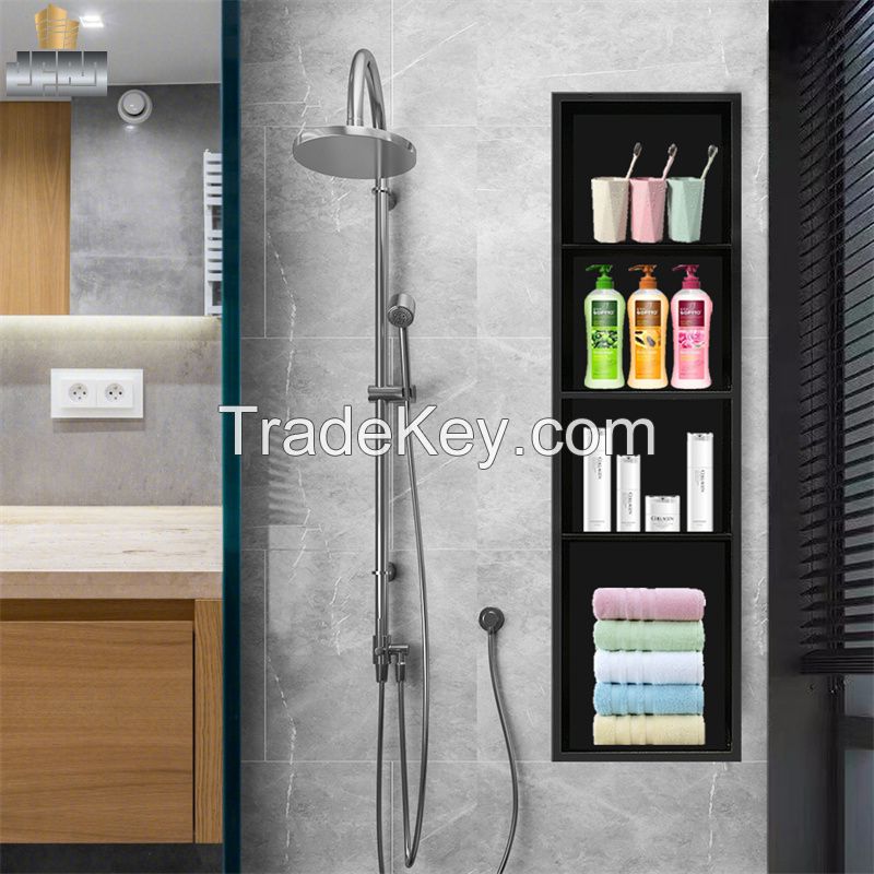 Selling Black Brushed Finished Bathroom Niche Stainless Steel