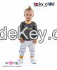 Lucky Child Yellow and Black Baby Long Sleeve T-Shirts 2 Pcs Set Vitamin