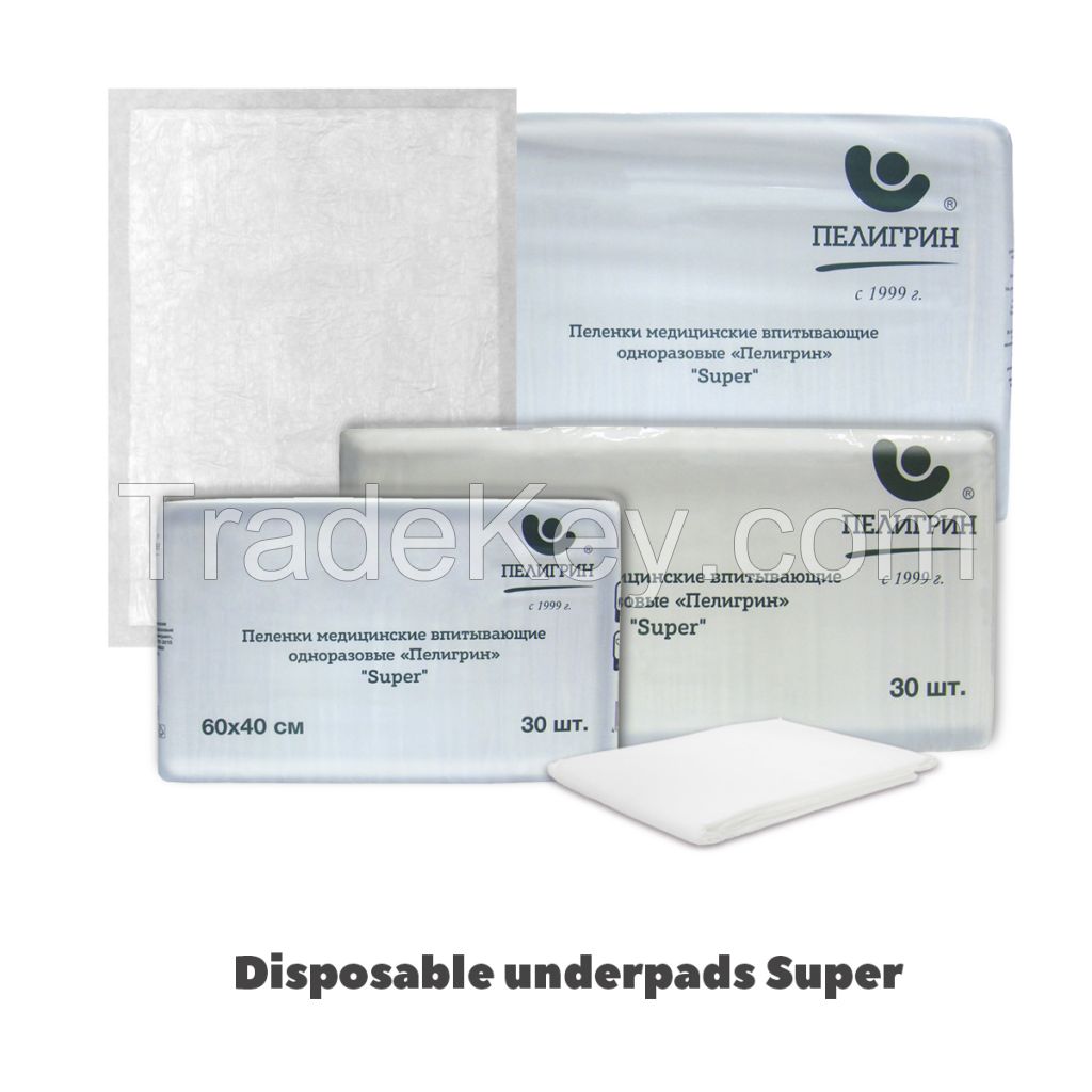 Disposable absorbent under pads for incontinence and bedridden patients