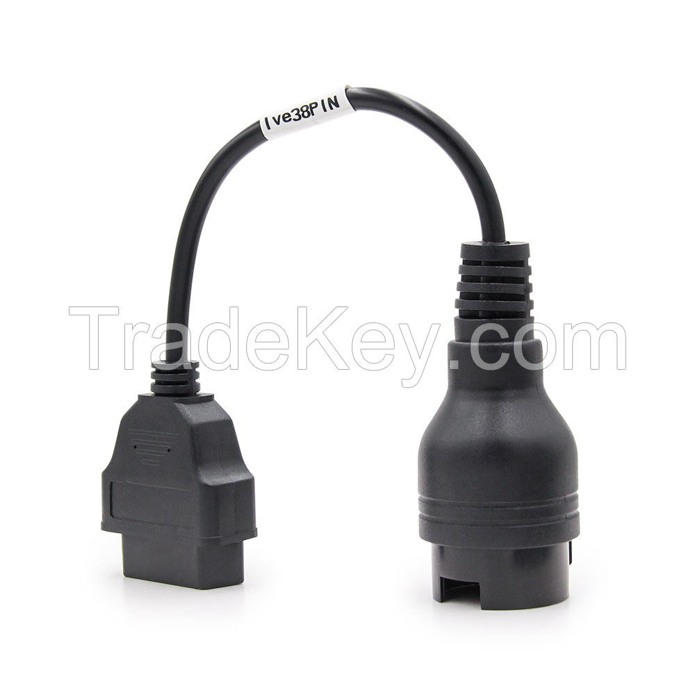 PSA0043.38Pin to 16Pin for IVECO Iveco 38-pin old truck transfer wiring obd2 conversion line.