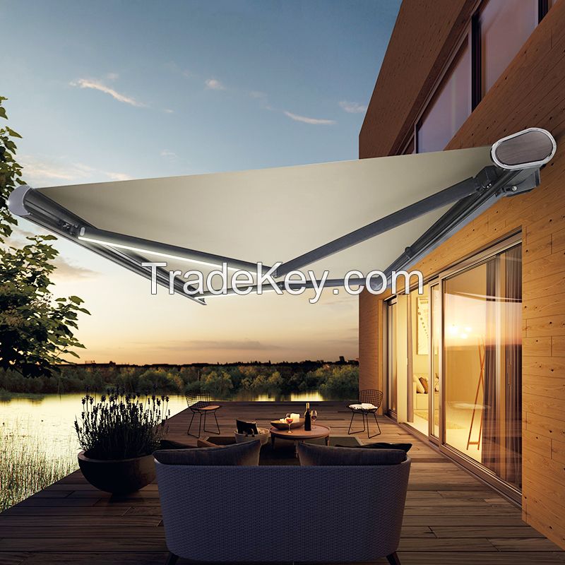 Full Cassette Motorized Awning Retractable