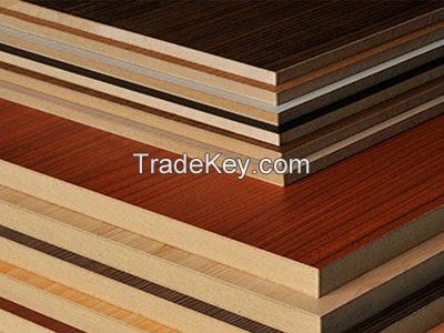 Melamine Paper Faced MDF Board Wood Grain Color