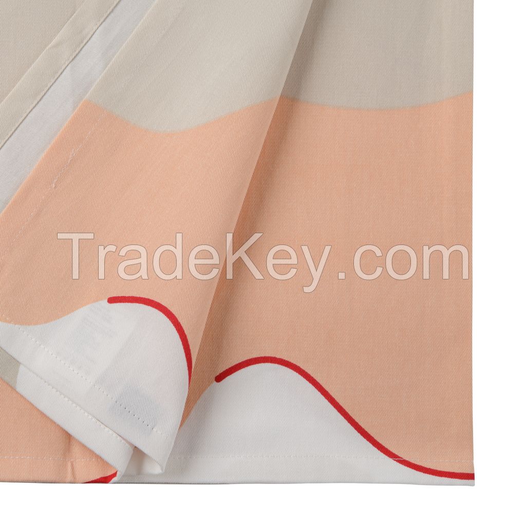 Cotton tablecloth with an author's print, beige, collection Freak Fruit