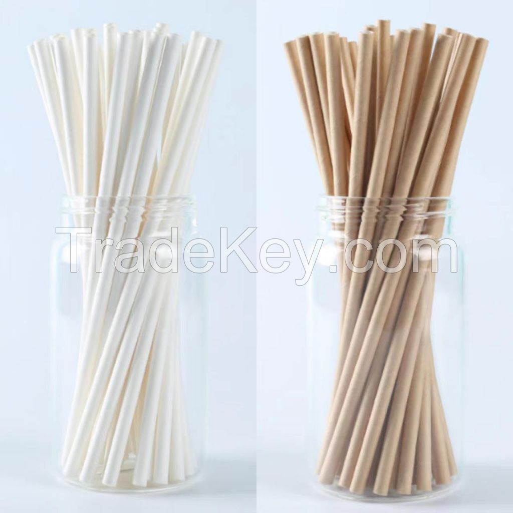 Biodegradable Disposable Wrapped Paper Straws