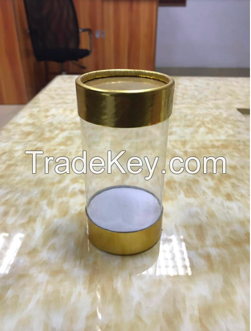 Customize transparent PVC plastic tube for gift packaging