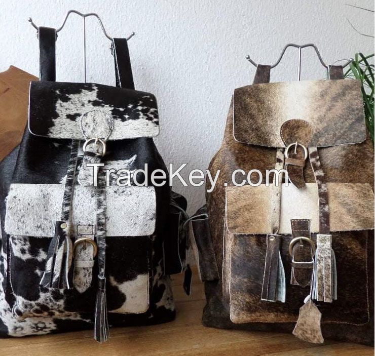 Cowhide Hair On Backpacks Diaper Bags Mummy Bags