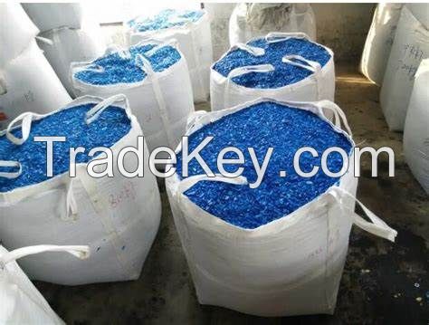 BUY CLEAN RECYCLED HDPE BLUE DRUM PLASTIC SCRAPS, BLUE HDPE