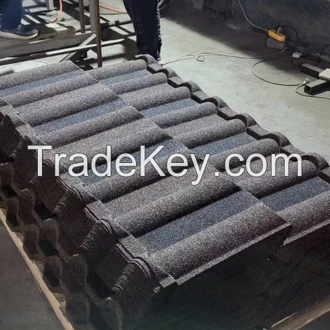 Stone Coated Steel Roof Tile, Size Thickness Customized Stone Coated Steel Roofing Tiles