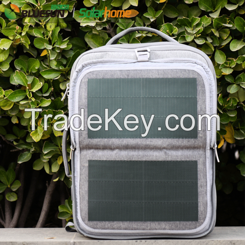 Solar Backpack Smart Bag Outdoor Solar Panel Power Battery Backpack With Usb Charging Port