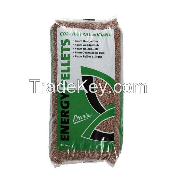 wood pellets 6 mm, bags 15 kg