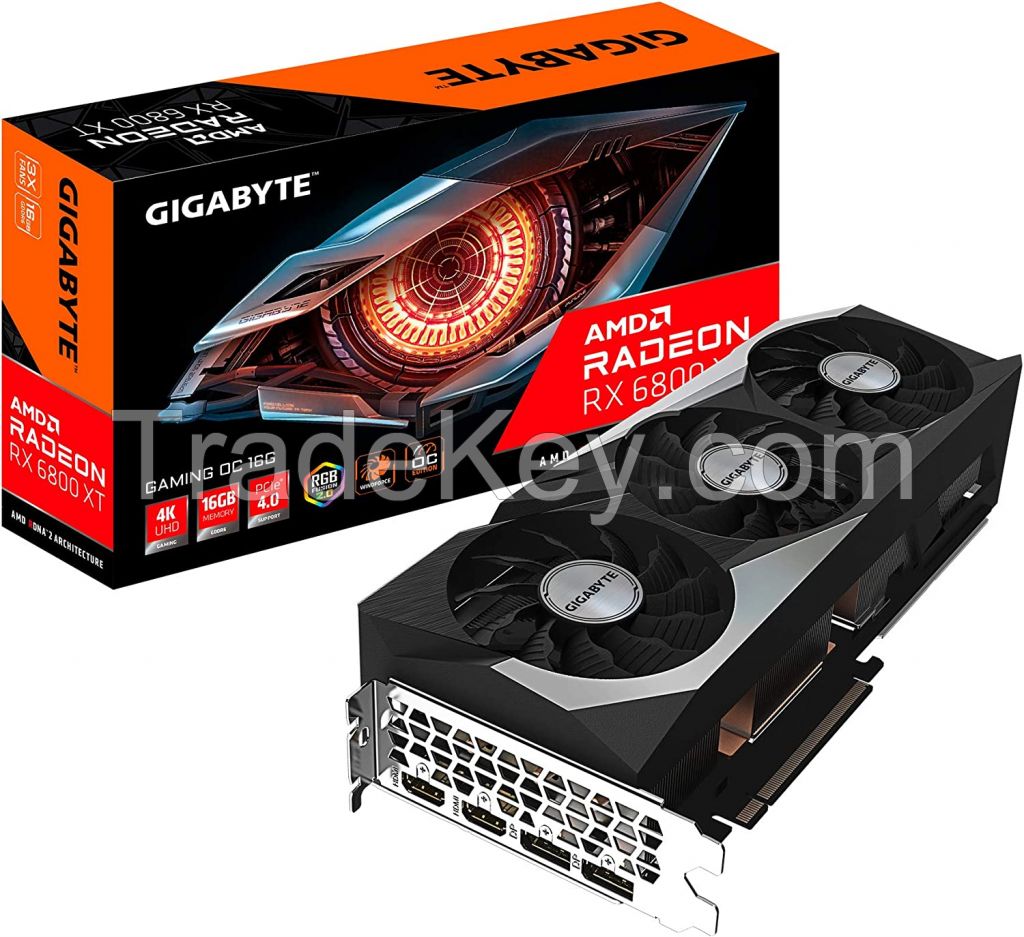 New  GIGABY TE AMD Rade on RX 6800 XT Gaming OC 16G Graphics Card, 16GB of