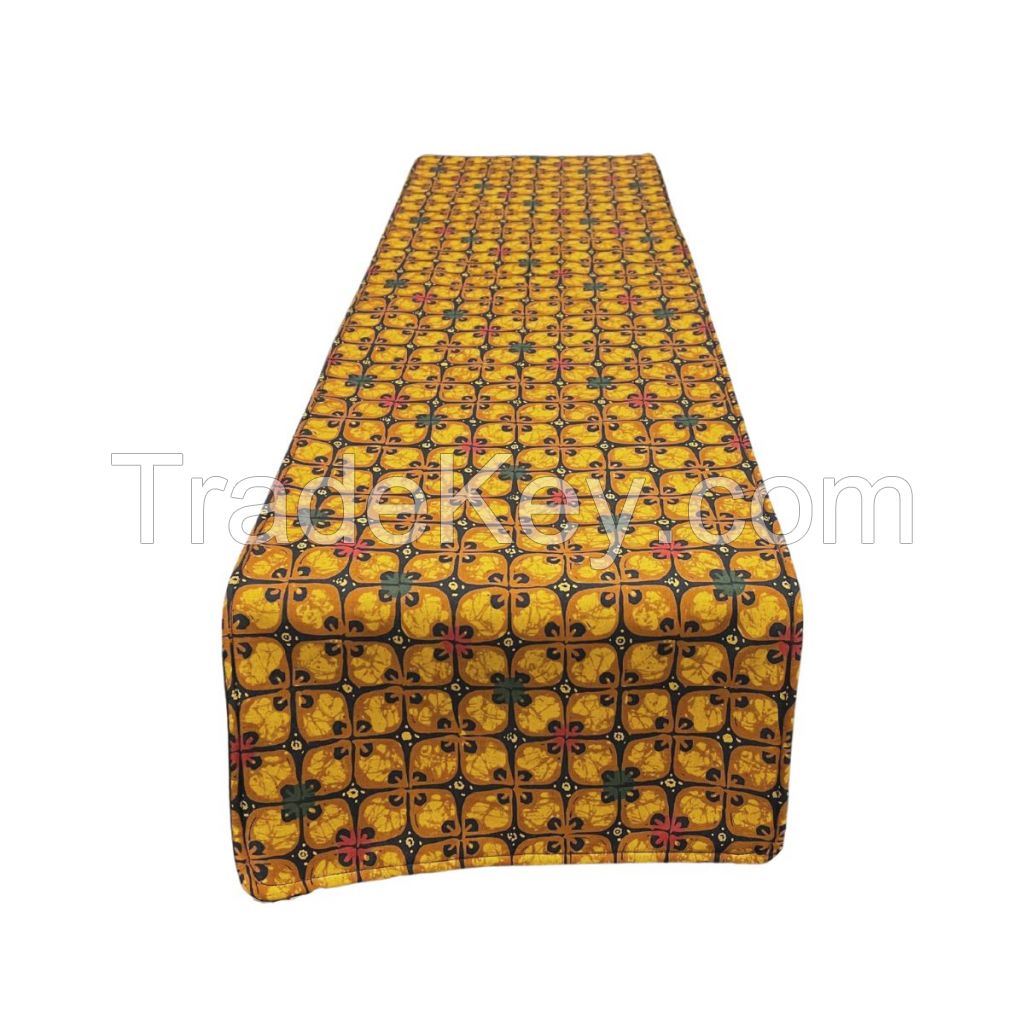 Printed Table Runner 100% Cotton Batik Pattern OEM/ODM available