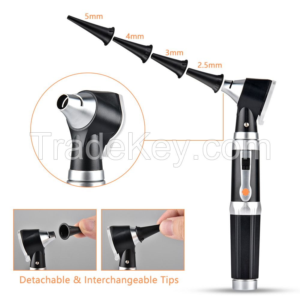 Mini Otoscope Set Black  Optic Infant Otoscope Opthalmoscope