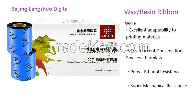 acohol resistance scratch resistance wax/resin ribbon with cheapest price