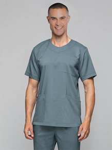 LONALL multi-pocket scrub top