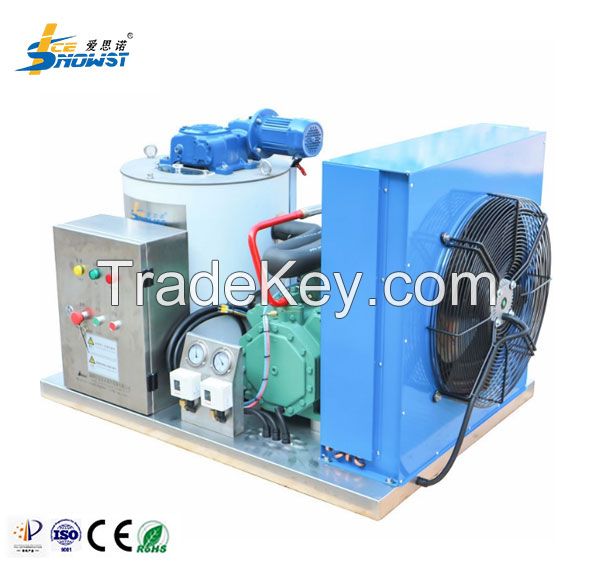 1000kg Saltwater Industrial Flake Ice Machine For Trawler Fishing