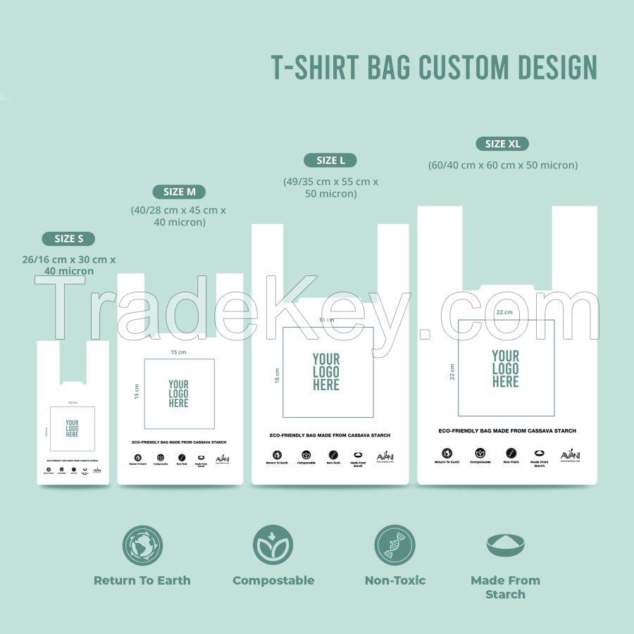 Custom Logo Bio Plastic Bag Multicolor Biodegradable