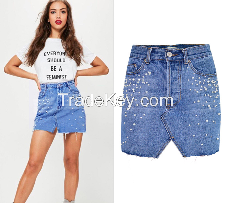 ladies denim skirt ladies jeans high waist skirt sexy skirt