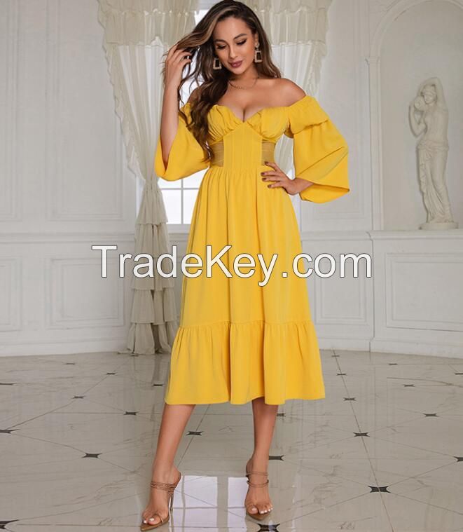 ladies sexy dress slim fit dress off shoulder dress summer dress pretty dress party dress