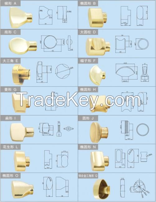 Euro Profile Lock cylinder key and thumbturn Knob for options
