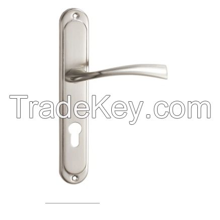 Aluminum Alloy Door Handle on Iron Plate