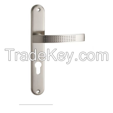 Aluminum Alloy Door Handle on Iron Plate