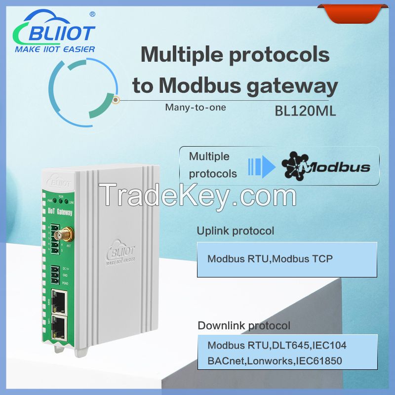 BLIIoT New Version BL120ML Multiple Protocol to Modbus Conversion in Industrial Automation and Control Systems