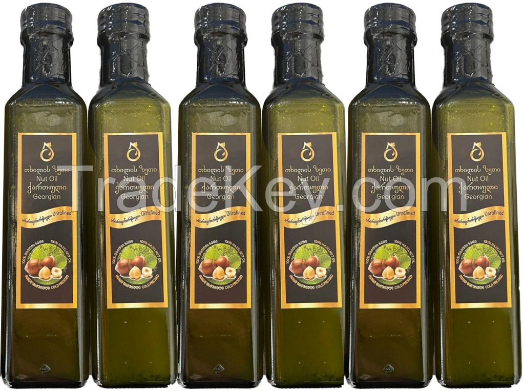 Georgia'S Vegetable oil, Organic Hazelnut Oil, Unrefined Hazelnut oil, Virgin Hazelnut oil, Cold Pressed Hazelnut Oil 250ml(WhatsApp:+971 50 745 3621)