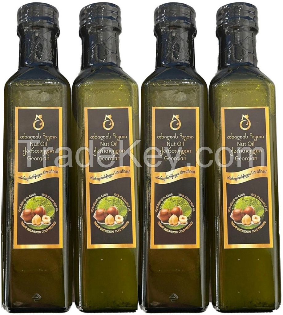Georgia'S Undiluted Hazelnut oil, Cold Pressed Hazelnut Oil, Organic Hazelnut Oil, Vegetable oil 250ml(WhatsApp:+971 50 745 3621)