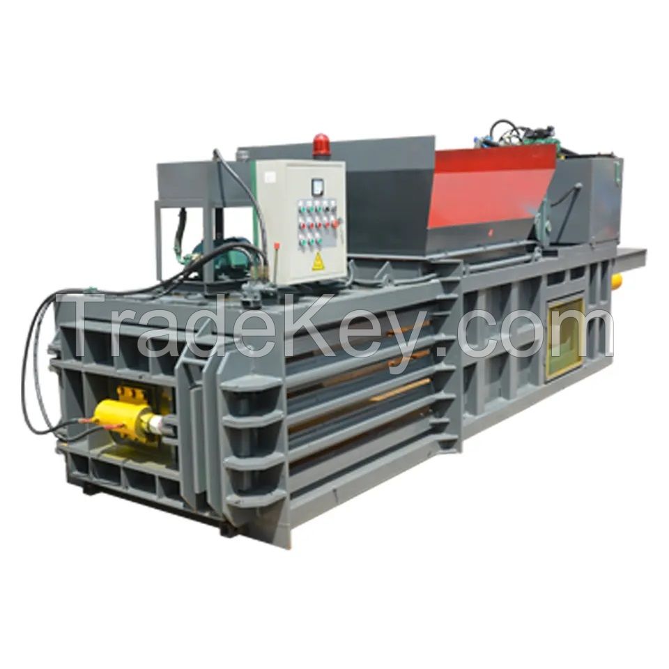 Customized hydraulic waste paper baler for sale / cardboard baler horizontal bale press