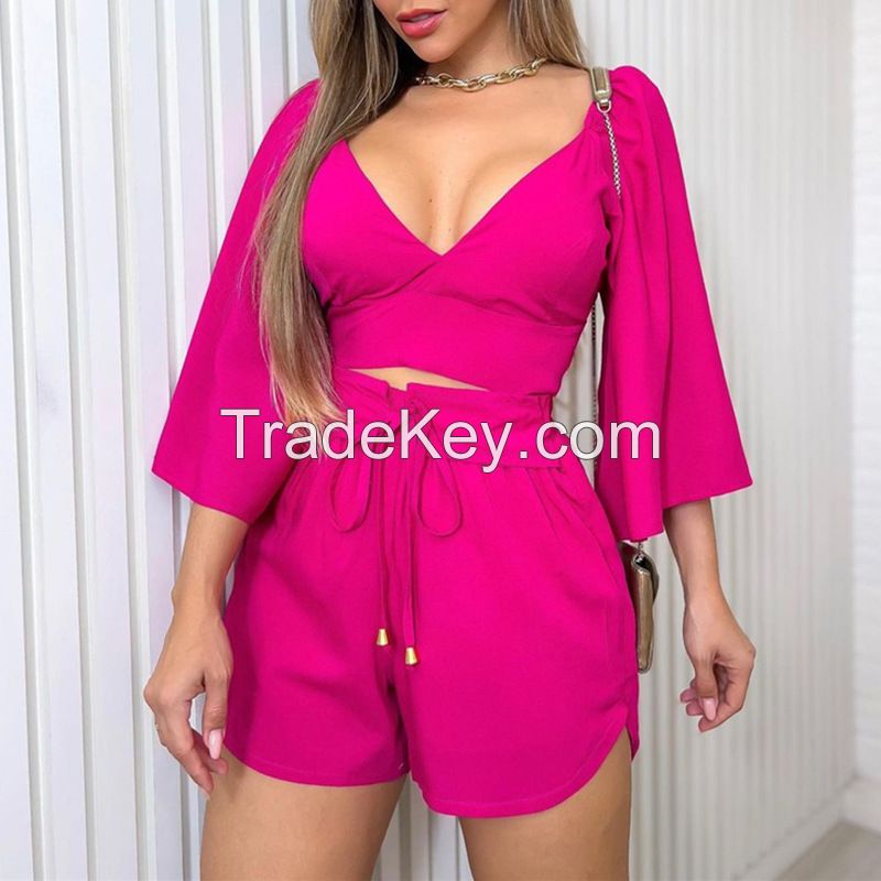 New Fashion Spring Fresh and sweet women's spandex fashion casual suit two piece sets for women tracksuit