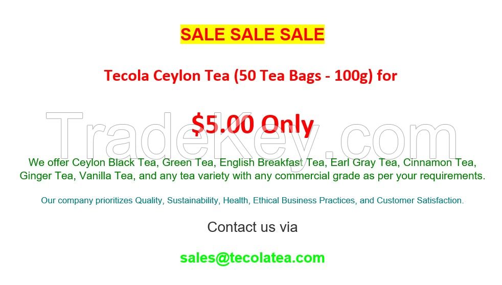 Ceylon Tea for $5.00