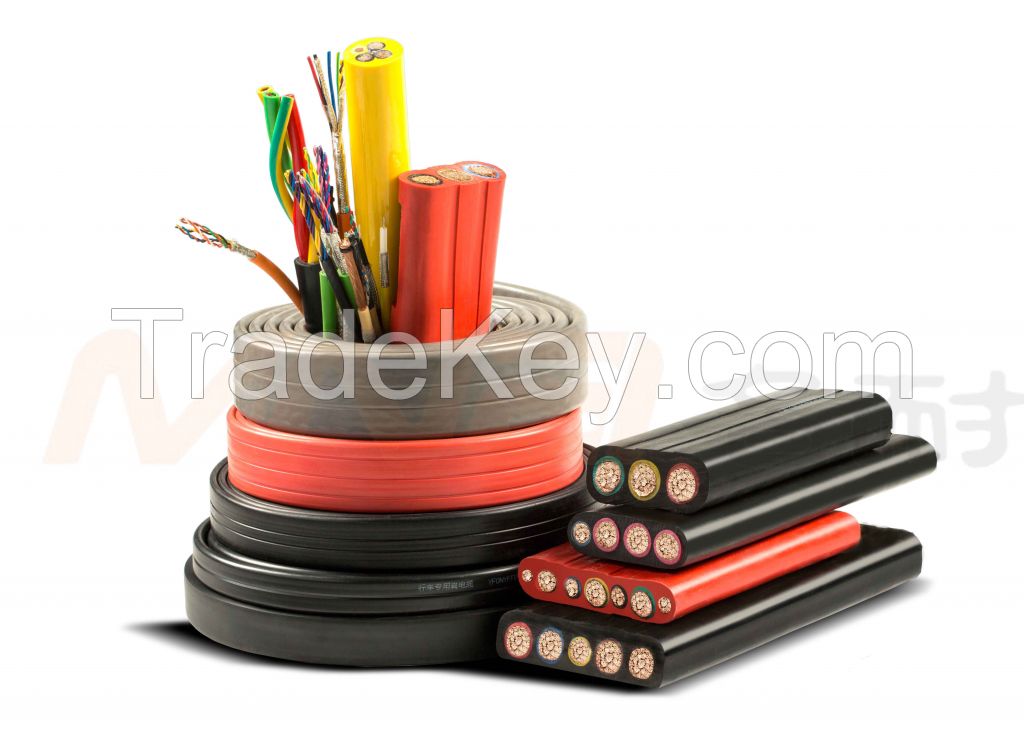 Tensile resistant torque resistant high-speed high-voltage power cable with opticle fiber(FCH73000)