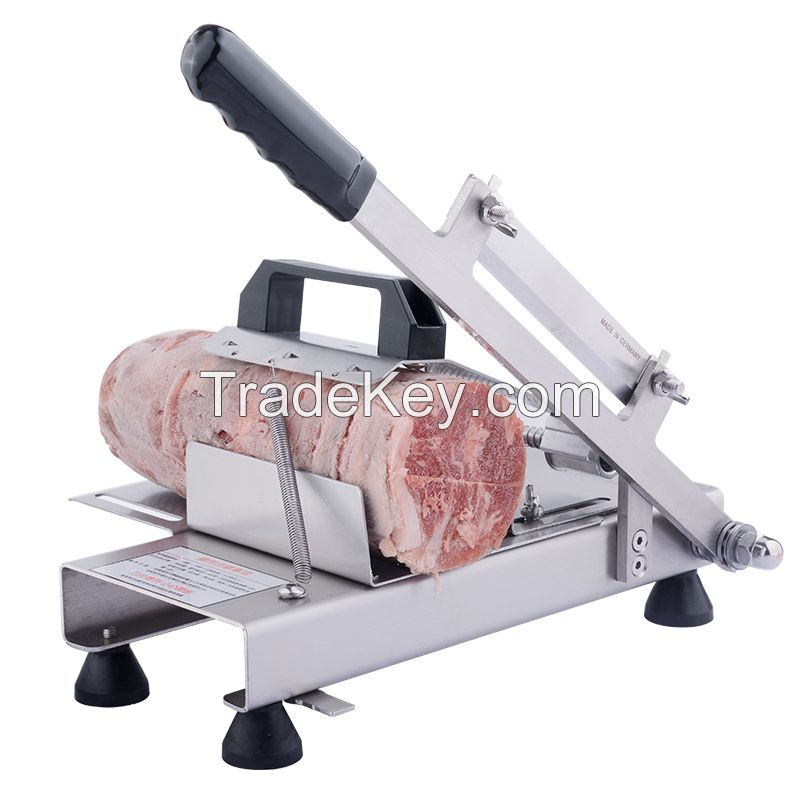 Multifunctional kitchen bacon mutton rolls frozen meat manual slicer slicing machine