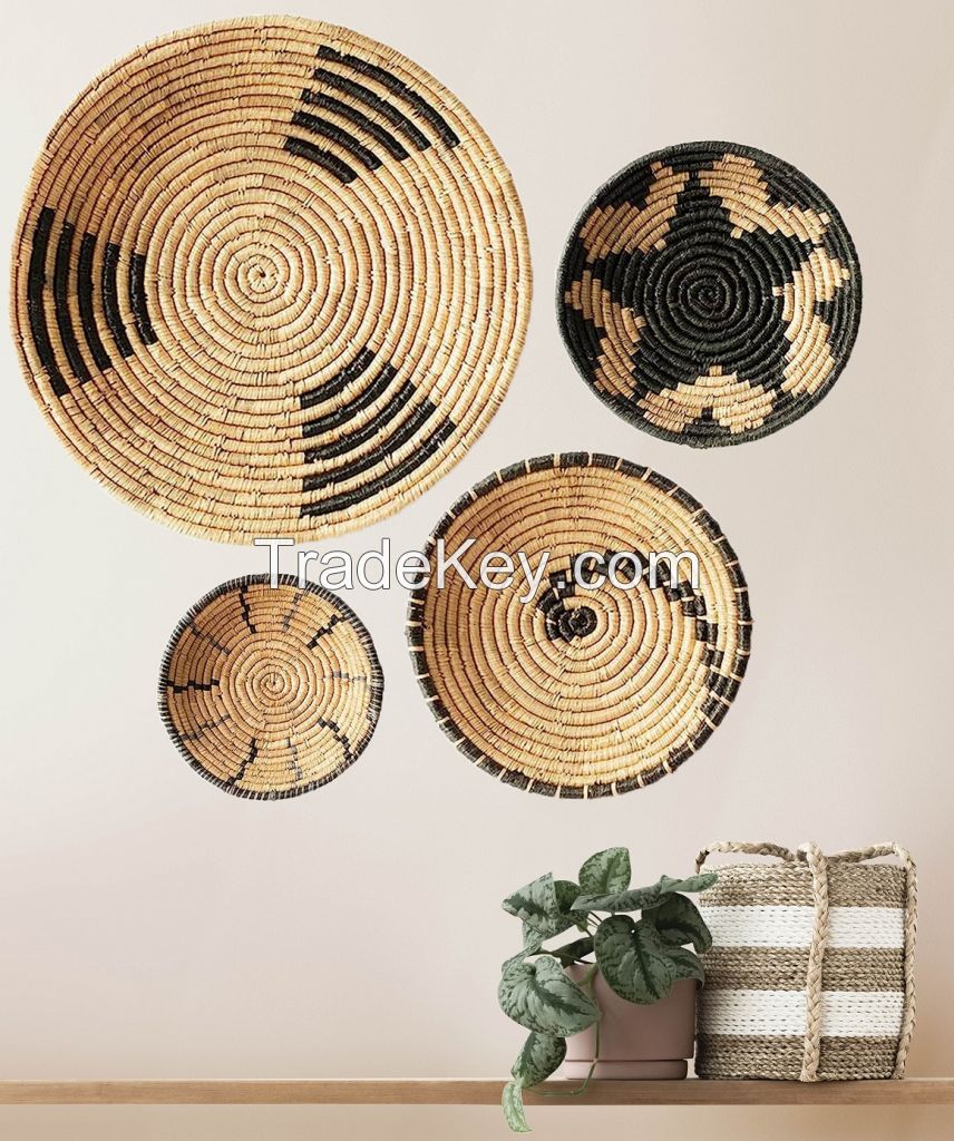 Seagrass Woven Wall Basket Decoration Wall Art Decor Vietnam Handicraft Manufacturer HP - WD038