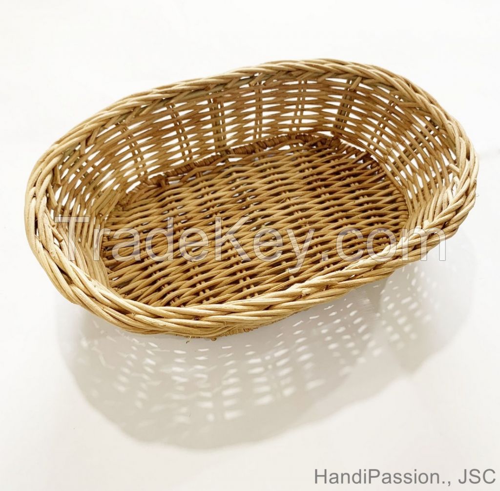 Wicker Rattan Woven Storage Basket Food Fruit Basket