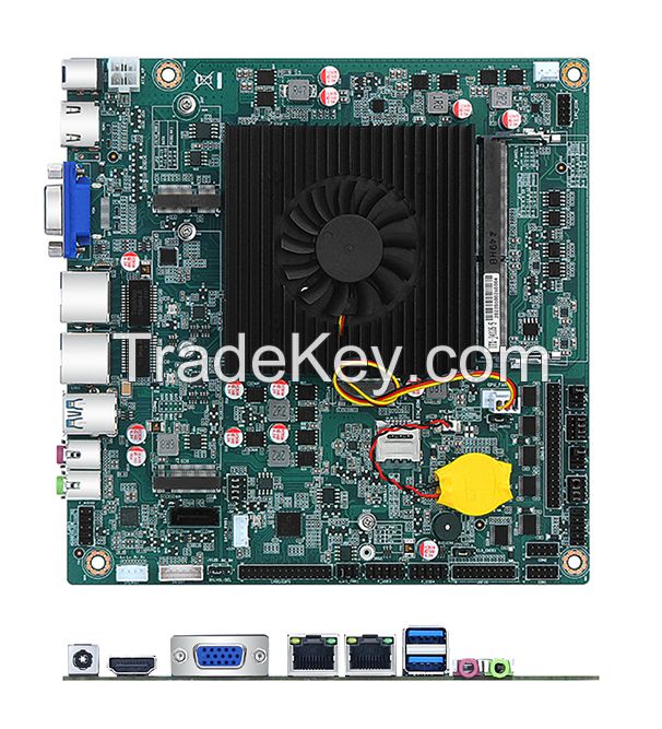 Embedded mini-ITX Motherboard Intel J4125 Industrial Computer Mainboard 2 LAN 6 COM