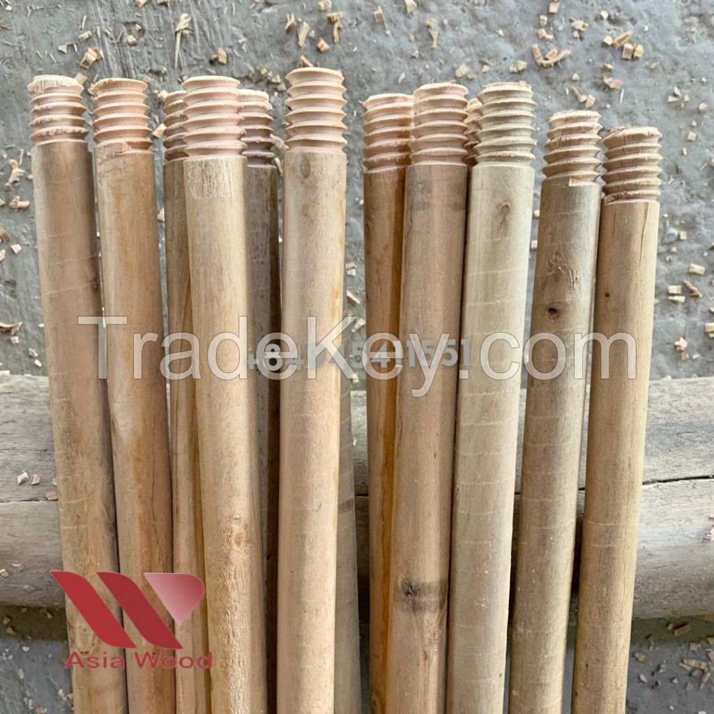 Wooden broom stick natural