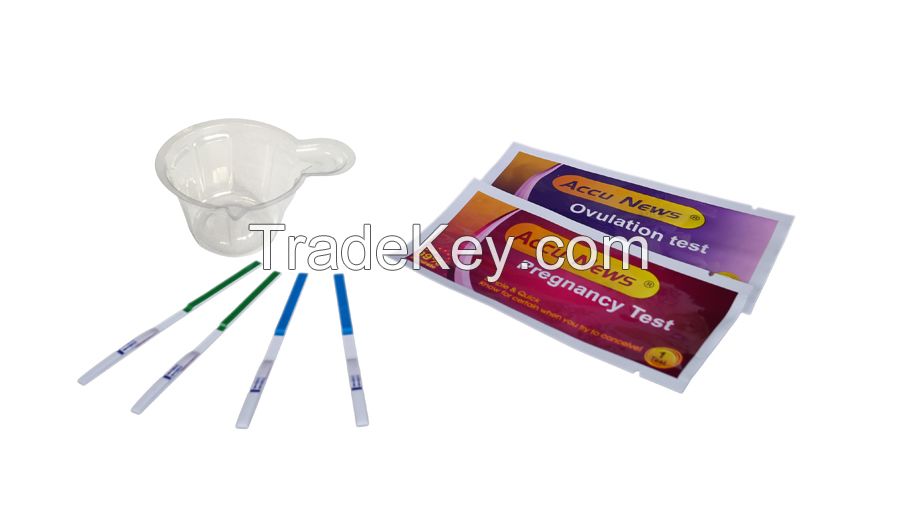 ACCU NEWS pregnancy test strip and ovulation test strip kit combo
